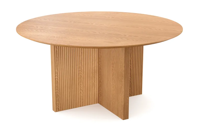 Edda Rundt Spisebord 150 cm Finér - Eg - Møbler - Borde - Spisebord og køkkenbord