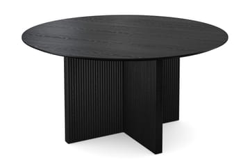 Edda Rundt Spisebord 150 cm Finér - Sortbejdset eg - Møbler - Borde - Spisebord og køkkenbord