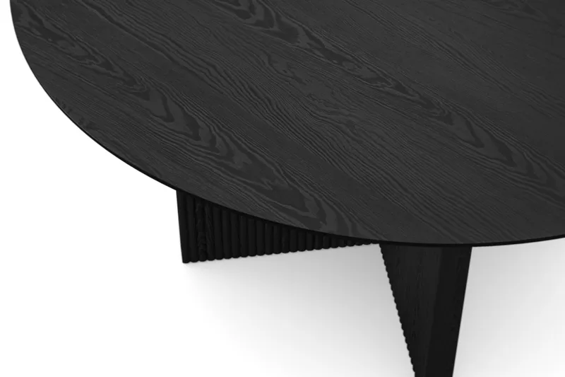 Edda Rundt Spisebord 150 cm Finér - Sortbejdset eg - Møbler - Borde - Spisebord og køkkenbord