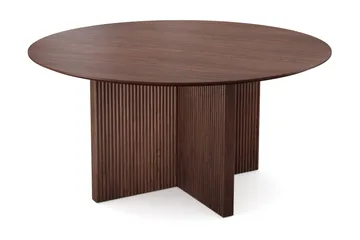 Edda Rundt Spisebord 150 cm Finér - Valnød - Møbler - Borde - Spisebord og køkkenbord