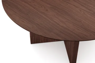 Edda Rundt Spisebord 150 cm Finér - Valnød - Møbler - Borde - Spisebord og køkkenbord
