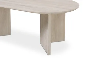Edda sofabord ovalt 120 cm - Hvidbejdset eg - Møbler - Borde - Sofabord