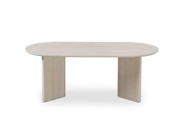 Edda sofabord ovalt 120 cm - Hvidbejdset eg - Møbler - Borde - Sofabord