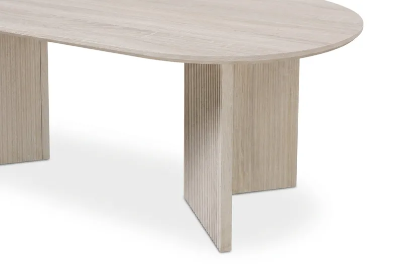 Edda sofabord ovalt 120 cm - Hvidlaseret - Møbler - Borde - Sofabord