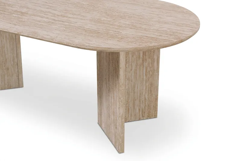 Edda sofabord ovalt 120 cm - Travertin - Møbler - Borde - Sofabord