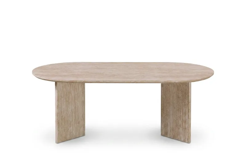 Edda sofabord ovalt 120 cm - Travertin - Møbler - Borde - Sofabord