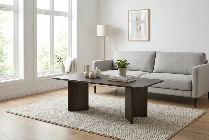 Edda sofabord rektangulært 120 cm - Røget eg - Møbler - Borde - Sofabord