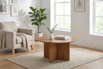 Edda sofabord rundt 85 cm - Eg - Møbler - Borde - Sofabord