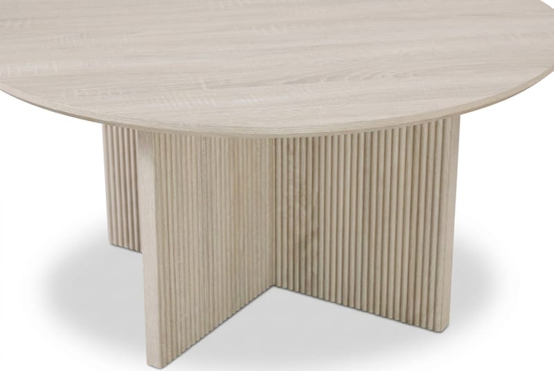 Edda sofabord rundt 85 cm - Hvidlaseret - Møbler - Borde - Sofabord
