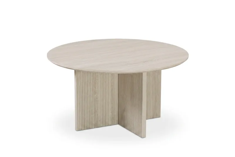 Edda sofabord rundt 85 cm, Hvidlaseret