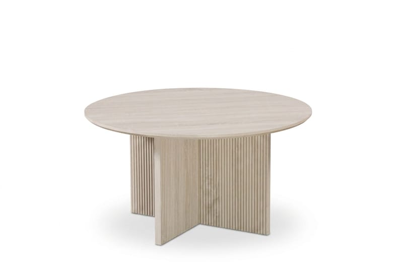 Edda sofabord rundt 85 cm - Hvidlaseret - Møbler - Borde - Sofabord