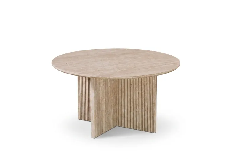 Edda sofabord rundt 85 cm - Travertin - Møbler - Borde - Sofabord