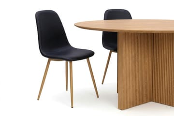 Edda spisegruppe rund 130 cm Eg med 6 Nibe spisestole - Eg - Møbler - Borde - Spisebordssæt