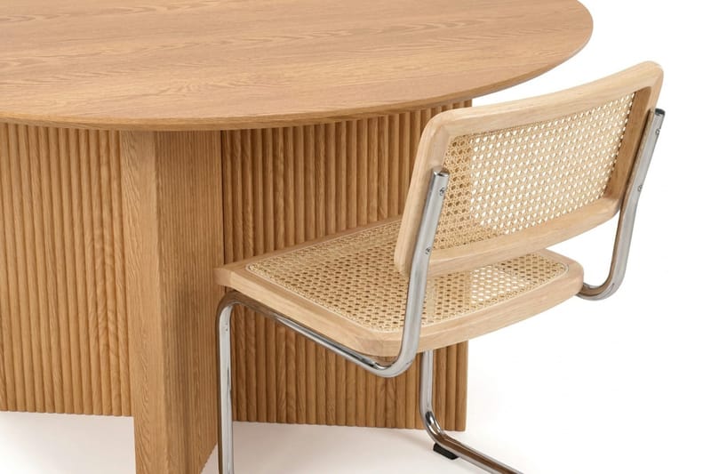 Edda spisegruppe rund 150 cm eg med 6 Build spisestole - Eg - Møbler - Borde - Spisebordssæt