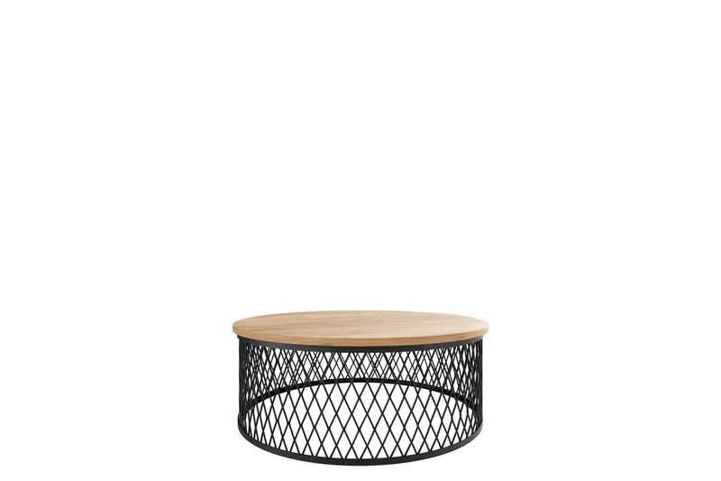 Egan Sofabord 75 cm, Sort/Beige