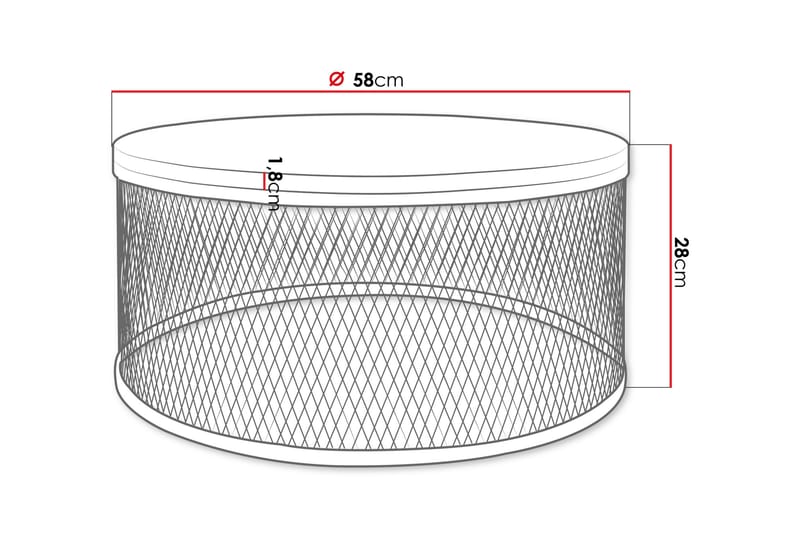 Elani Sofabord 58 cm - Sort - Møbler - Borde - Sofabord
