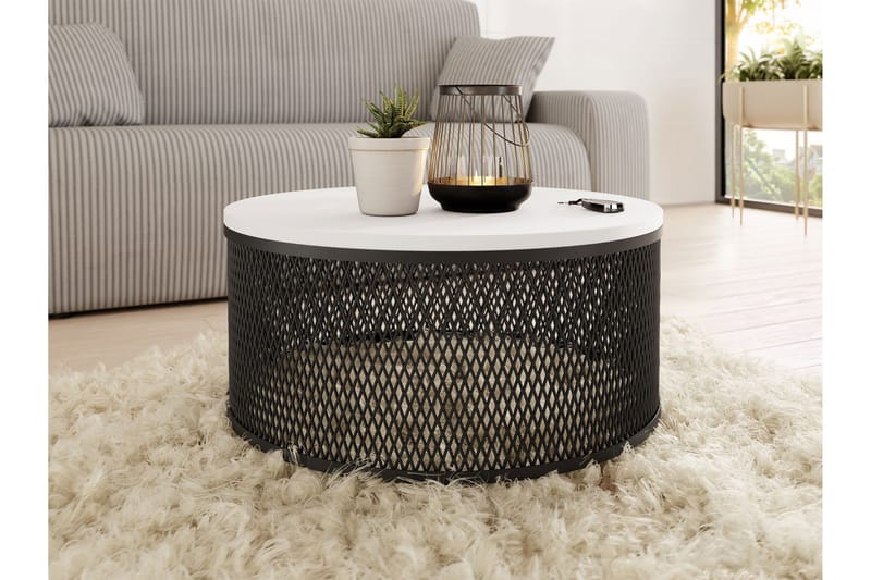 Elani Sofabord 58 cm - Sort/Hvid - Møbler - Borde - Sofabord