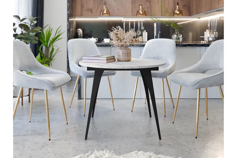 Eldo Spisebord 138 cm - Sort/Hvid - Møbler - Borde - Spisebord og køkkenbord