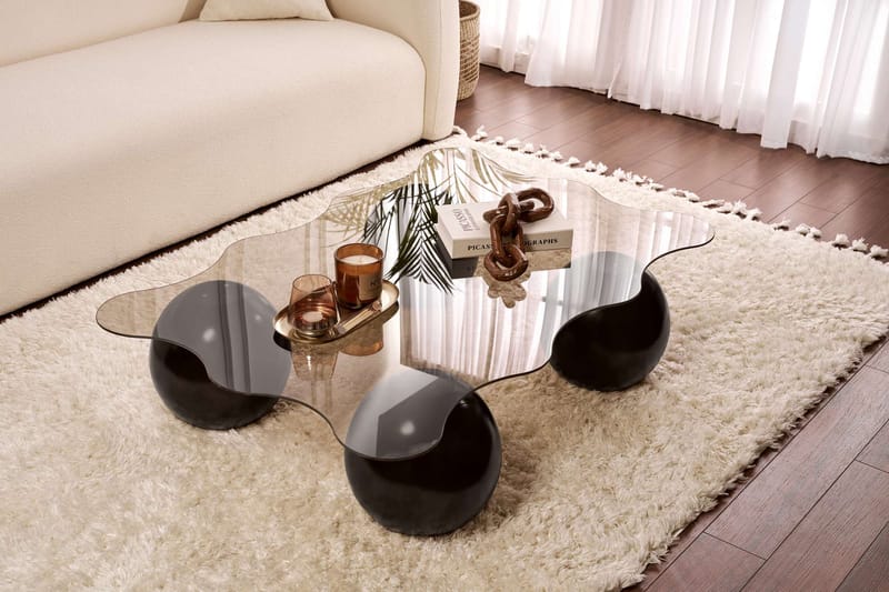 Elinville Sofabord 120 cm, Sort og bronze