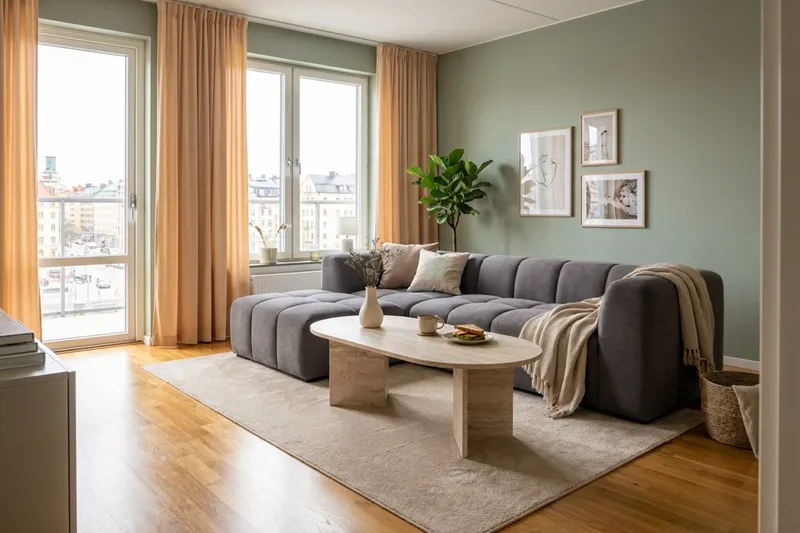 Elith Sofabord 128 cm - Travertin - Møbler - Borde - Sofabord