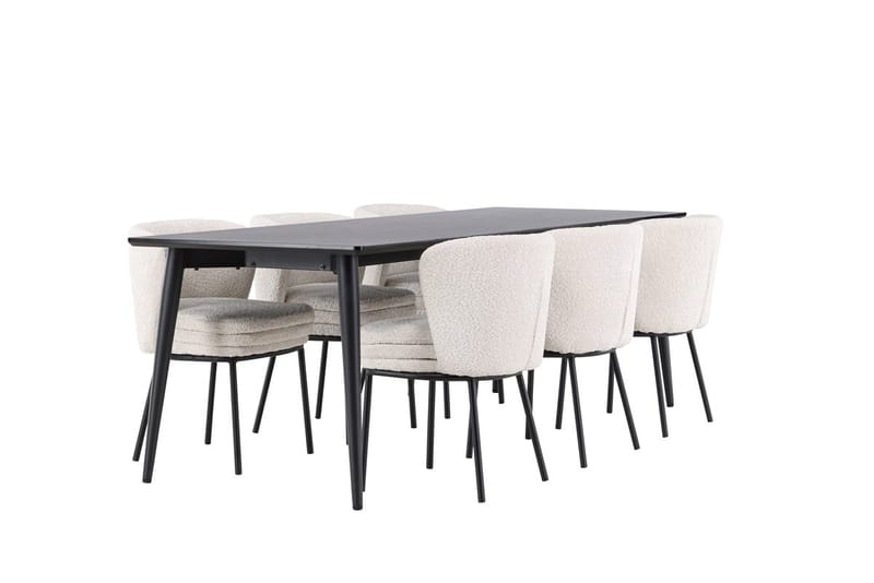 Ellis spisebord 230x85 cm med 6 Agnes spisebordsstole - Møbler - Borde - Spisebordssæt