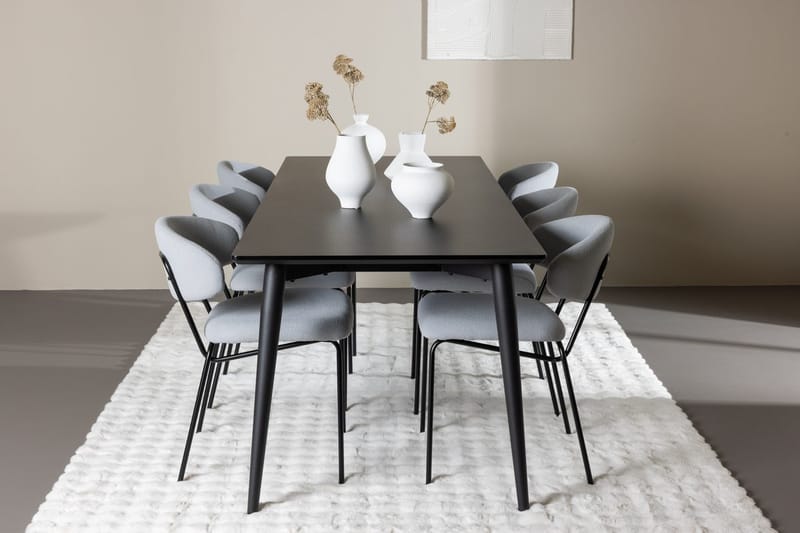 Ellis spisebord 230x85 cm med 6 Chico spisebordsstole