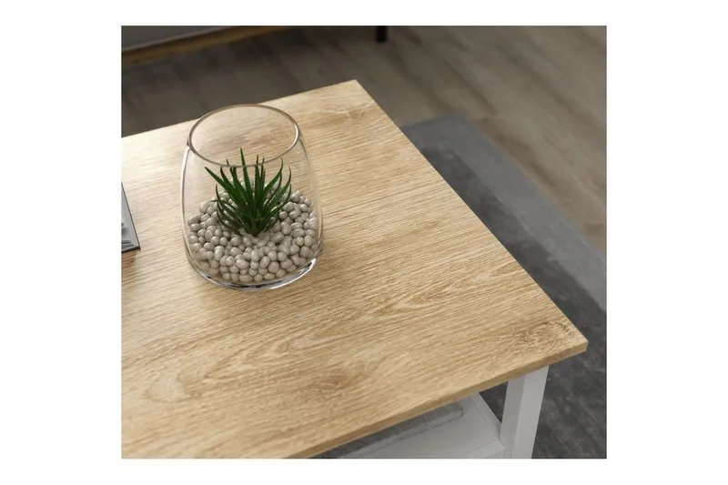 Elvano Sofabord 100 cm - Natur/Hvid - Møbler - Borde - Sofabord