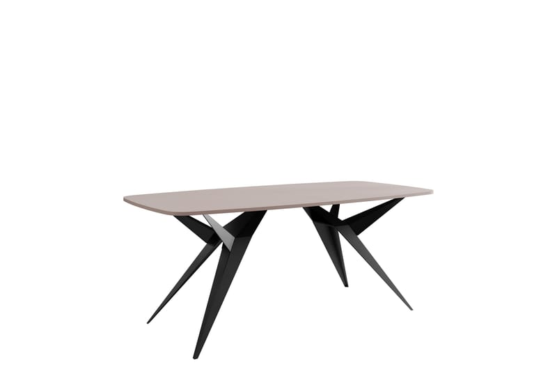 Elvora Matbord 160 cm Rektangulær - Beige/Sort - Møbler - Borde - Spisebord og køkkenbord