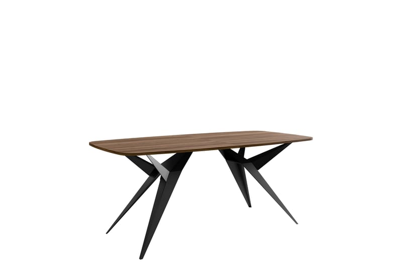 Elvora Matbord 160 cm Rektangulær, Brun/Sort