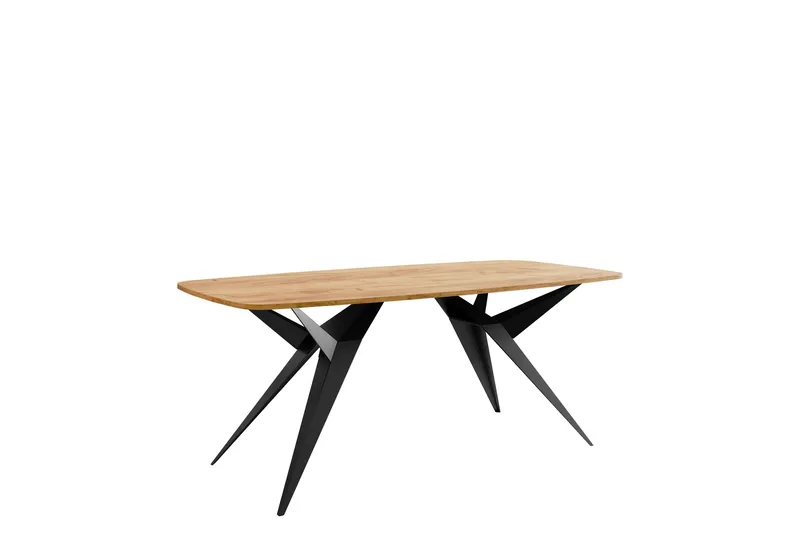 Elvora Matbord 160 cm Rektangulær, Brun/Sort