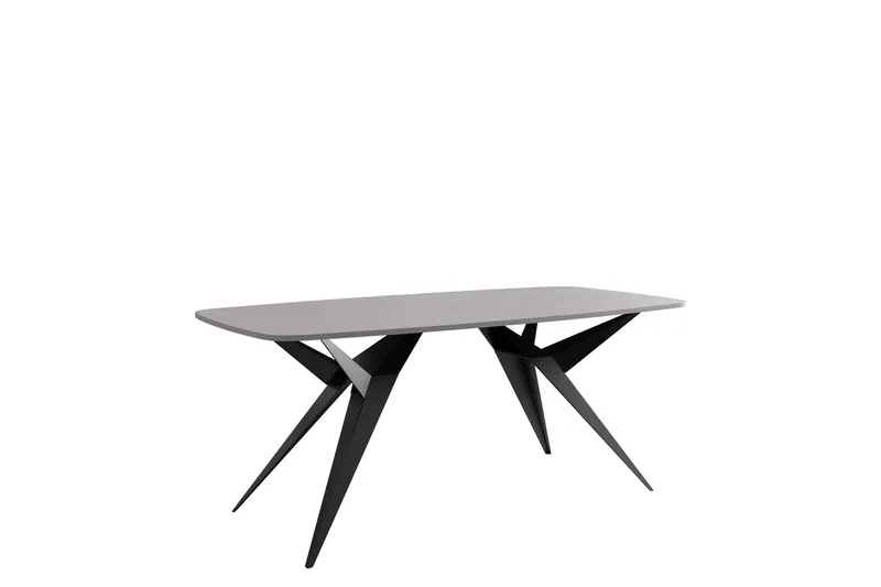 Elvora Matbord 160 cm Rektangulær, Grå/Sort