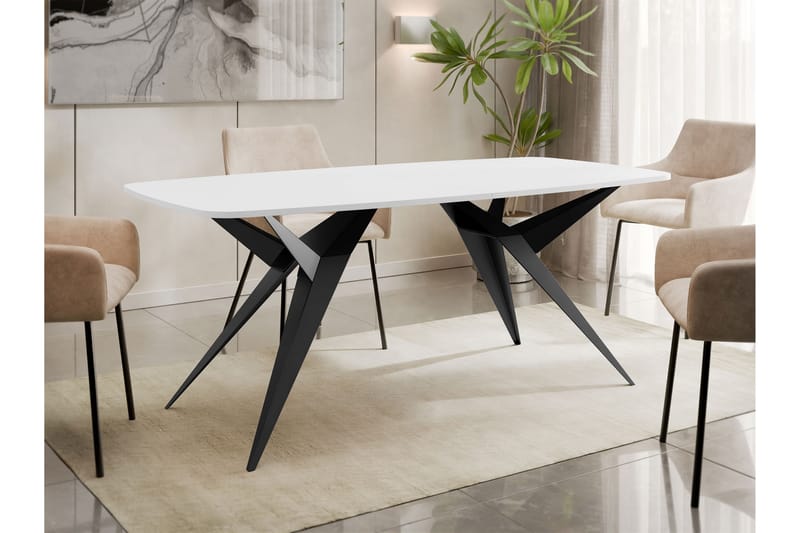 Elvora Matbord 160 cm Rektangulær - Hvid - Møbler - Borde - Spisebord og køkkenbord