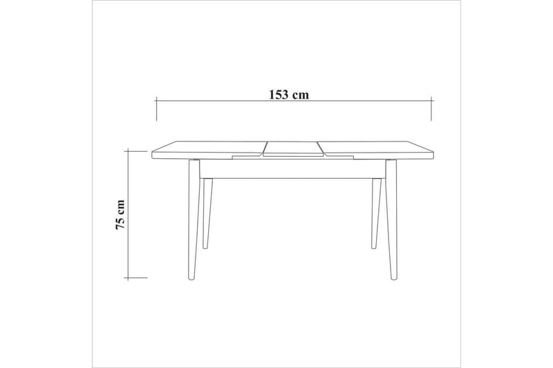 Ergene Spisegruppe 120 cm Rektangulær - Natur/Grå - Møbler - Borde - Spisebordssæt