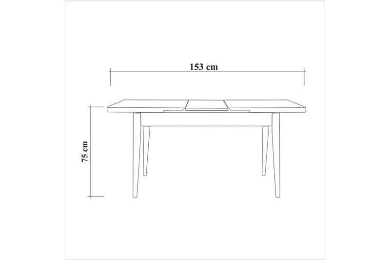 Ergene Spisegruppe 120 cm Rektangulær - Natur/Grå - Møbler - Borde - Spisebordssæt