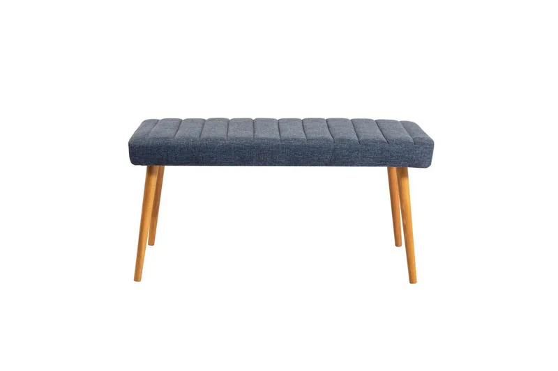 Ergene Spisegruppe 120 cm Rektangulær - Natur/Marineblå - Møbler - Borde - Spisebordssæt