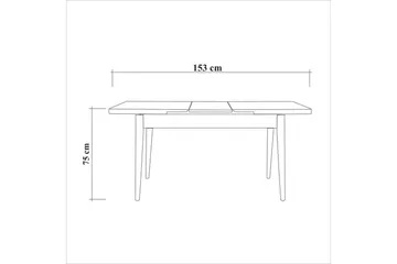 Ergene Spisegruppe 120 cm Rektangulær - Natur/Sten - Møbler - Borde - Spisebordssæt