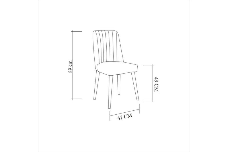 Ergene Spisegruppe 120 cm Rektangulær - Natur/Sten - Møbler - Borde - Spisebordssæt