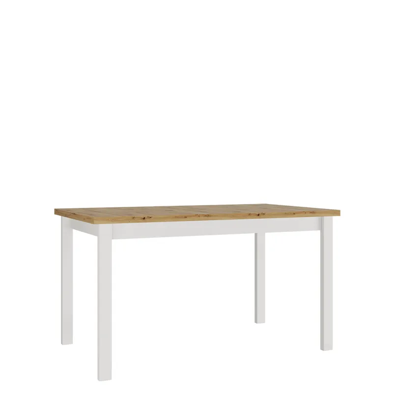 Ericka Spisebord 140 cm Rektangulær, Hvid/Brun