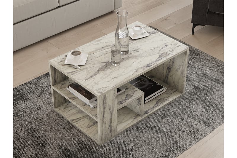 Eros Sofabord 80 cm - Hvid Marmor - Møbler - Borde - Sofabord