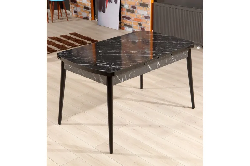 Eryon Spisebord 132 cm Rektangulær - Sort/Hvid - Møbler - Borde - Spisebord og køkkenbord