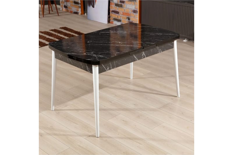 Eryon Spisebord 132 cm Rektangulær - Sort/Hvid - Møbler - Borde - Spisebord og køkkenbord