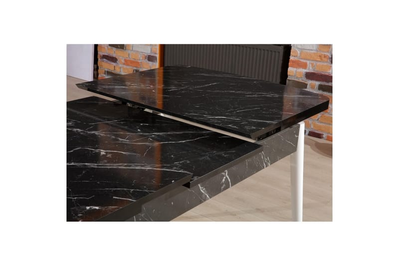 Eryon Spisebord 132 cm Rektangulær - Sort/Hvid - Møbler - Borde - Spisebord og køkkenbord