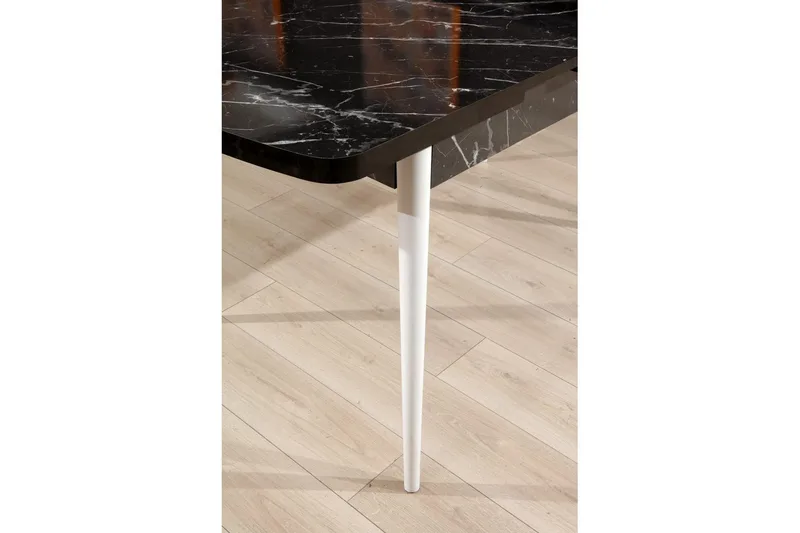 Eryon Spisebord 132 cm Rektangulær - Sort/Hvid - Møbler - Borde - Spisebord og køkkenbord