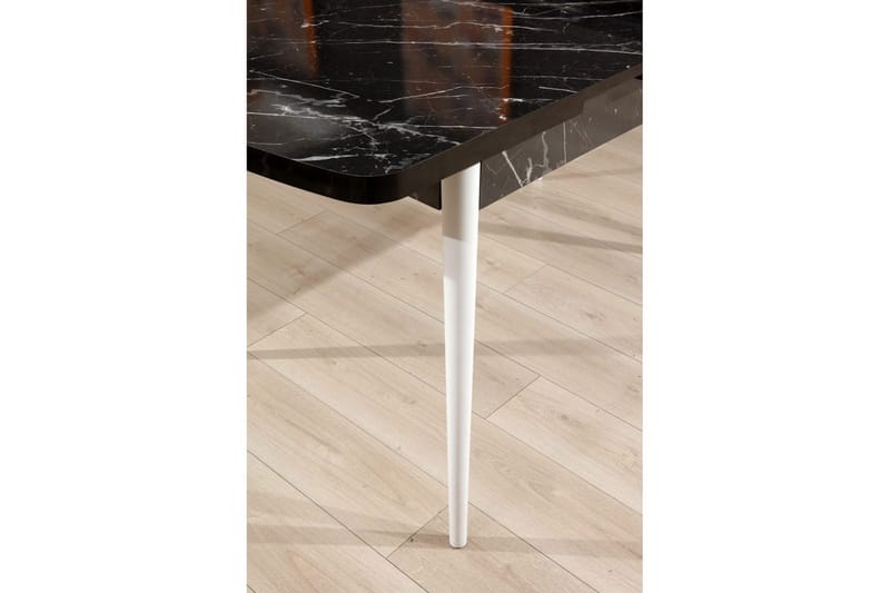 Eryon Spisebord 132 cm Rektangulær - Sort/Hvid - Møbler - Borde - Spisebord og køkkenbord