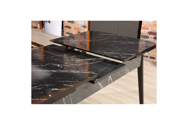 Eryon Spisebord 132 cm Rektangulær - Sort/Hvid - Møbler - Borde - Spisebord og køkkenbord