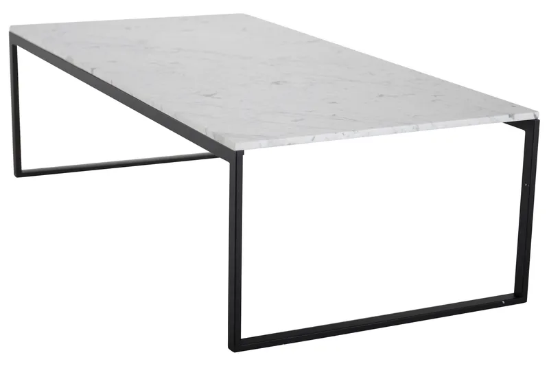 Estelle Sofabord 120 cm, Hvit/Svart