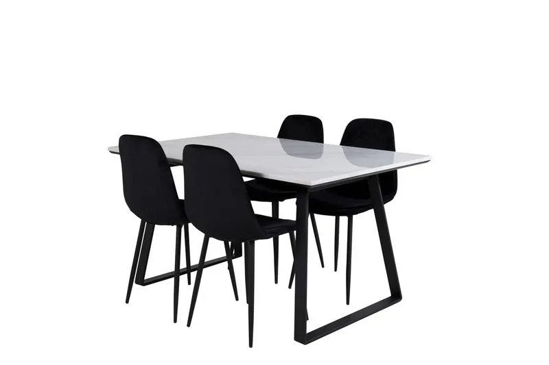 Estelle spisebord med 4 Polar Spisebordsstole