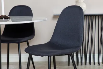 Estelle Spisebordssæt 106 cm Rund med 4 Polar Stole - Svart - Møbler - Borde - Spisebordssæt