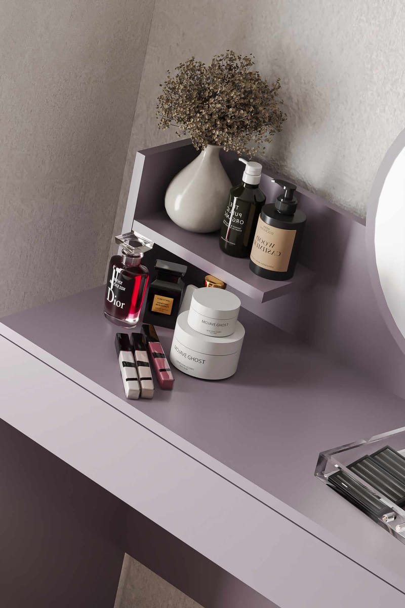 Fabrony sminkebord med spejl 90 cm - Anemone - Møbler - Borde - Sminkebord & konsolbord