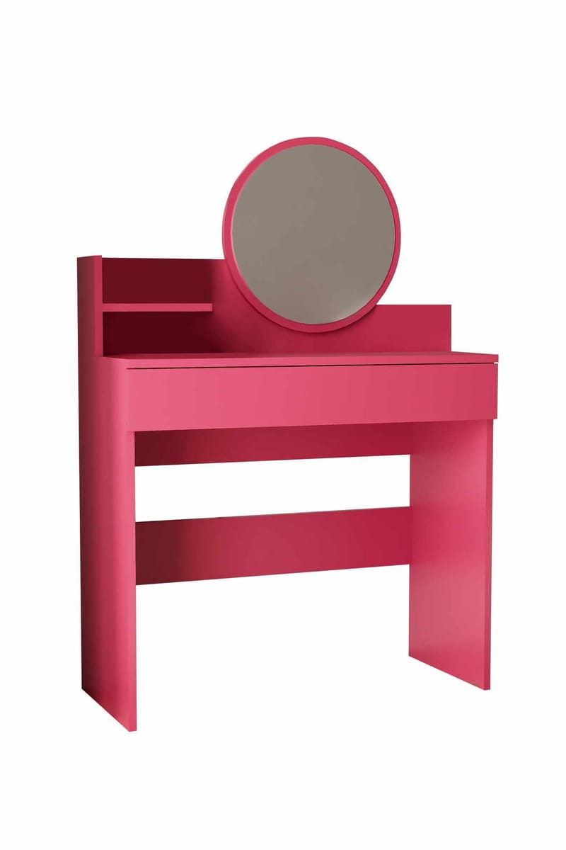 Fabrony sminkebord med spejl 90 cm, Hindbær